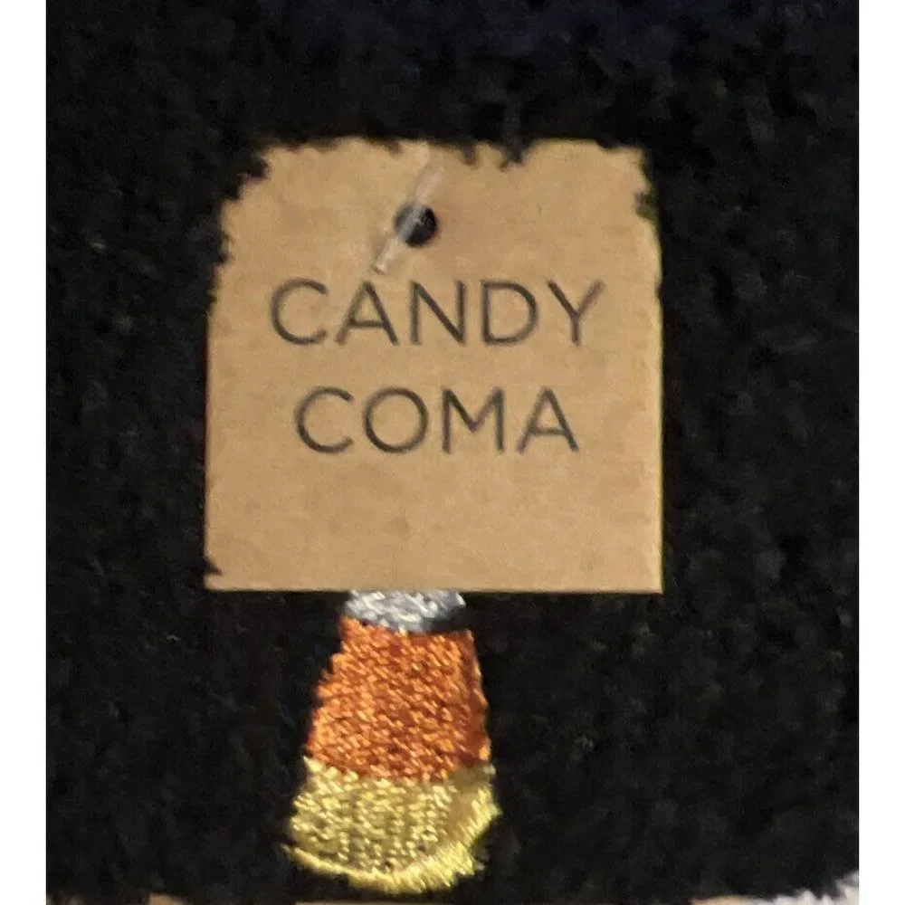 NEW $18 Rae Dunn 3 Pairs Fuzzy Cozy Halloween Candy Coma Corn Socks Womens‎ Gift